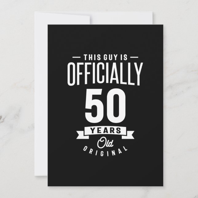Invitación Regalo divertido para los 50 años - Cumpleaños 50 (Anverso)