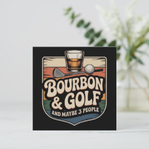 Invitación Regalo divertido para papá golfista de bourbon vin