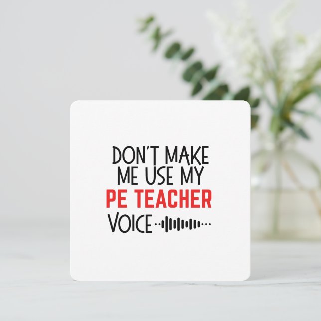 Invitación Regalo divertido para profesor de EF (Anverso de pie)