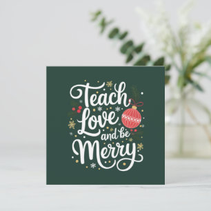 Invitación Regalo divertido para profesores: Navidad, enseña,