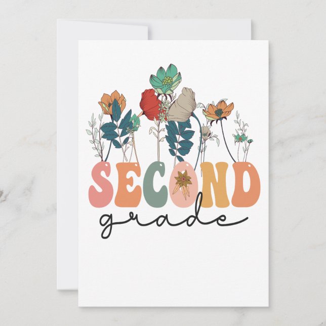 Invitación Regalo escolar de segundo grado (Anverso)