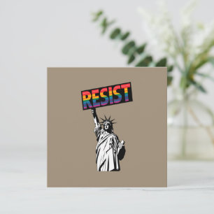 Invitación Regalo feminista Estatua de la Libertad de resiste