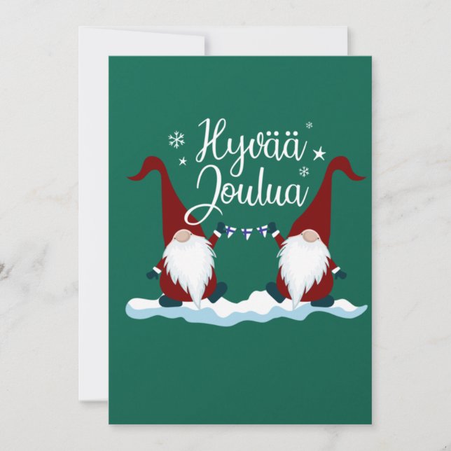 Invitación Regalo finlandés de navidad finlandesa Tee Hyvaa J (Anverso)