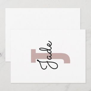 Invitación Regalo monograma de personalizado para nombres a p