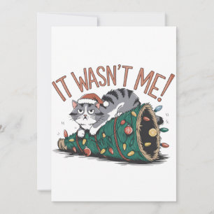 Invitación Regalo para Amantes de Gatos No Fui Yo
