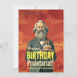 Invitación regalo para amantes de la lectura de Karl Marx