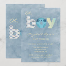 Regalo para Baby Shower de Niño con Acuarela de Ag