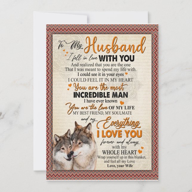 Invitación Regalo para esposo | Carta a mi esposo de mi espos (Anverso)