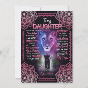 Invitación Regalo para hija   Carta a mi hija de mamá