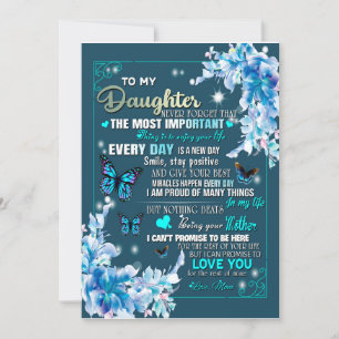 Invitación Regalo para hija Carta a mi hija de mamá