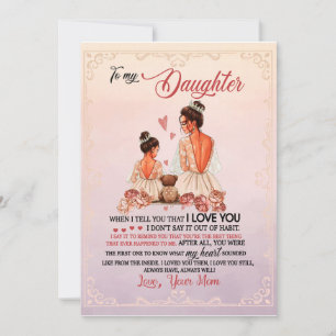 Invitación Regalo para hija Carta a mi hija de mamá