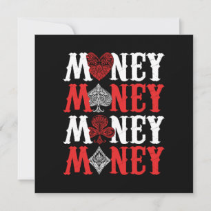 Invitación Regalo para jugadores de casino con cartas de póqu