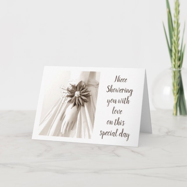 Invitación REGALO PARA LA SOBRINA SEGUNDA "Felicidades" (Anverso)