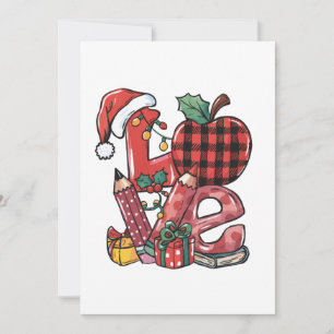 Invitación Regalo para Maestro   Feliz Navidad Amor