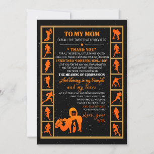 Invitación Regalo para Mamá Carta a mi Mamá Amor de tu Hijo