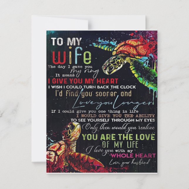 Invitación Regalo para mi esposa | Carta Para Su Esposa | (Anverso)