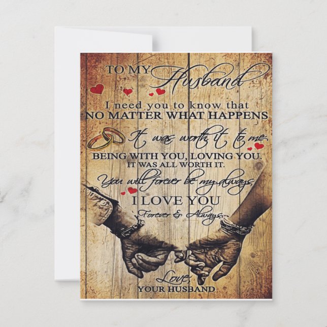 Invitación Regalo para mi esposo | Carta para él | (Anverso)