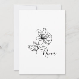 Invitación Regalo Personalizado de Flor de Cumpleaños de Madr
