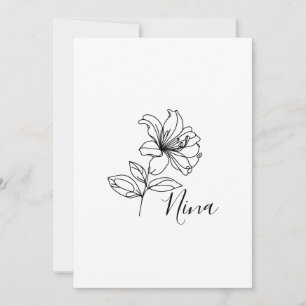 Invitación Regalo Personalizado de Flor de Cumpleaños de Madr