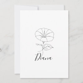 Invitación Regalo Personalizado de Flor de Nacimiento de la G