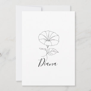 Invitación Regalo Personalizado de Flor de Nacimiento de la G