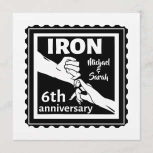 Invitación regalo tradicional de aniversario de bodas de hier