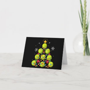 Invitación regalos de árbol de Navidad de tenis