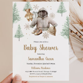 Invitación Regalos de bebé boho de invierno Baby Shower