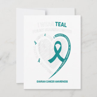 Invitación Regalos de Conciencia del Cáncer de Ovario con Cin