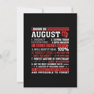 Invitación Regalos de cumpleaños de agosto - Nacidos en agost