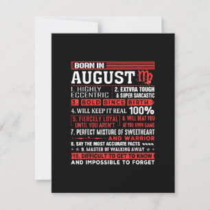 Invitación Regalos de cumpleaños de agosto - Nacidos en agost