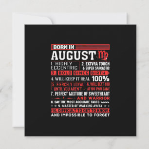 Invitación Regalos De Cumpleaños De Agosto - Nacidos En Virgo