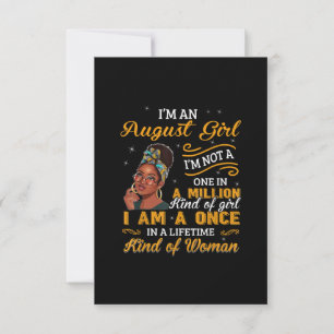 Invitación Regalos de cumpleaños de agosto para mujeres negra