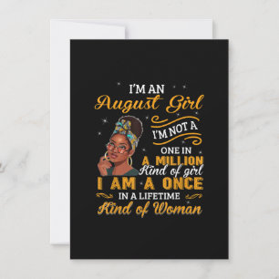 Invitación Regalos de cumpleaños de agosto para mujeres negra