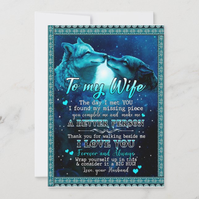 Invitación Regalos de esposas| Carta A Mi Esposa Te Quiero Pa (Anverso)