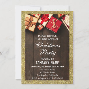 Invitación Regalos de fiesta de Navidad de empresa festiva co