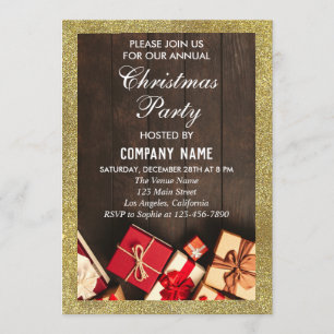 Invitación Regalos de fiesta de Navidad de empresa festiva co