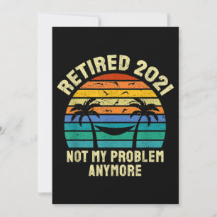 Invitación Regalos de jubilación Vintage Retirado 2021