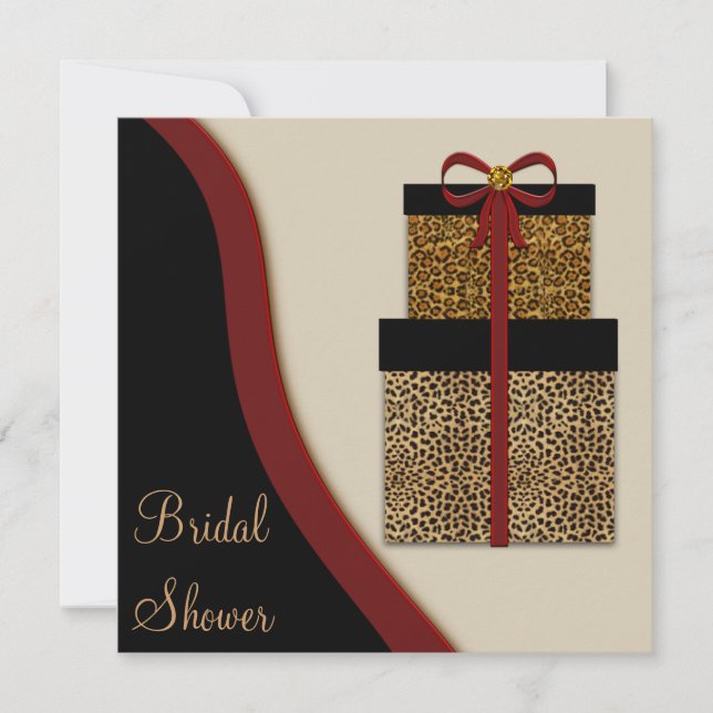 Invitación Regalos de leopardo Despedida de soltera de leopar (Anverso)