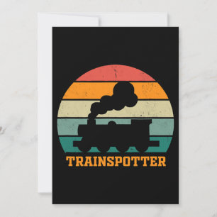 Invitación Regalos de Trainspotter regalos de tren de vapor p
