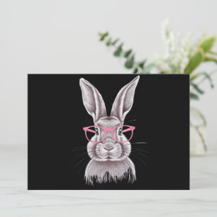 Invitación Regalos divertidos de familia de conejito lindo de