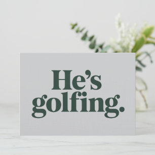 Invitación Regalos divertidos para esposo que juega golf, reg