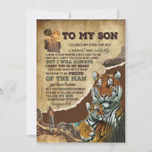 Invitación Regalos para Hijo   Carta a Mi Hijo Amor de Papá