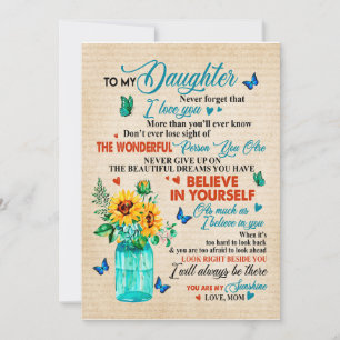 Invitación Regalos para la hija  Carta A Mi Hija De Mamá