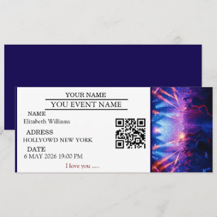 Invitación Regalos Sorpresa de Entradas de Concierto Personal