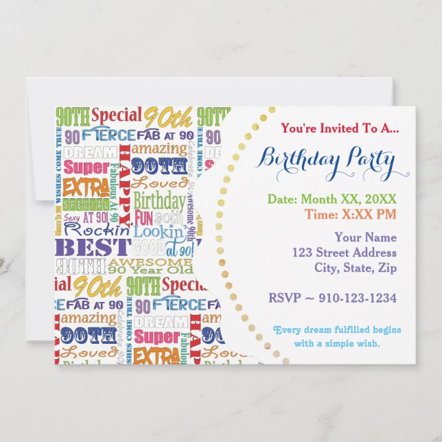 Invitación Regalos únicos y especiales de cumpleaños número 9 (Anverso)