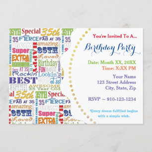 Invitación Regalos Únicos Y Especiales De Fiesta De Cumpleaño