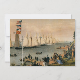 Invitación Regata del Club de Yates de Nueva York, marítimo v