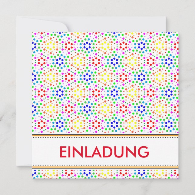 Invitación Regenbogen Einladung (Anverso)