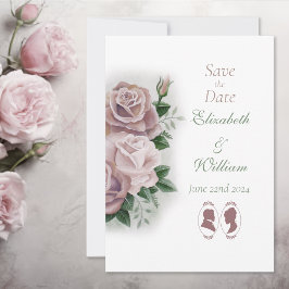 Invitación Regency Bridgerton Pink Roses Cameos